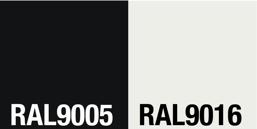 LED Product Finishing Black RAL9005  VS  White RAL9016