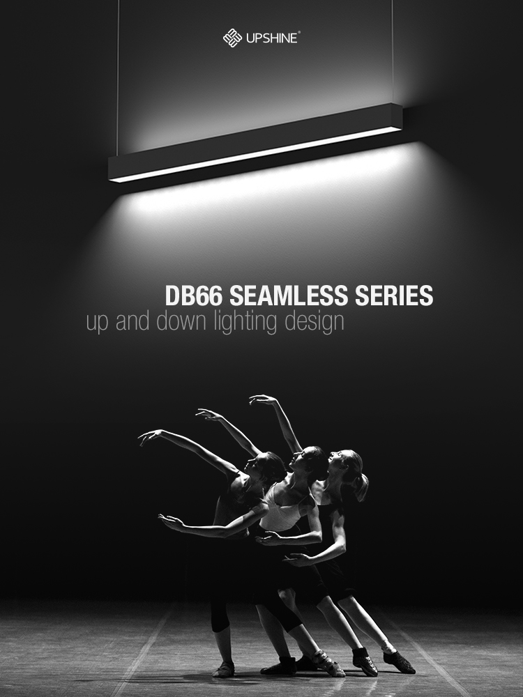 Up and down linear light wall mount and pendant installation