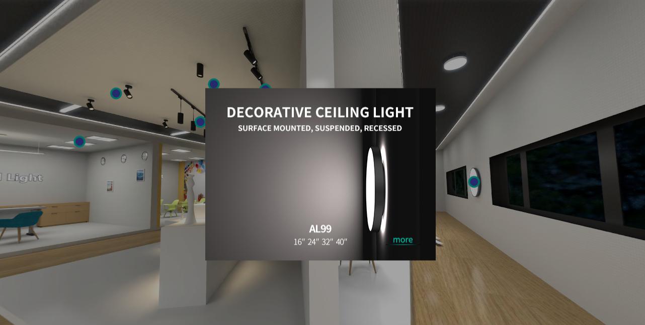 Upshine online lighting exhibition display