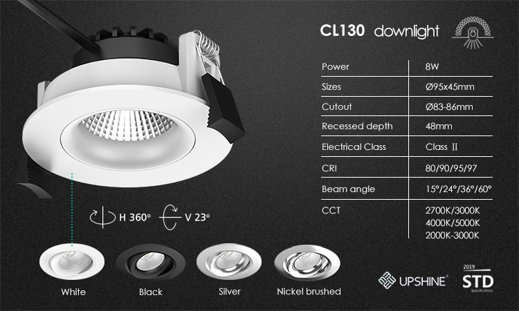 CL130 UPSHINE Lighting COB interior downlight