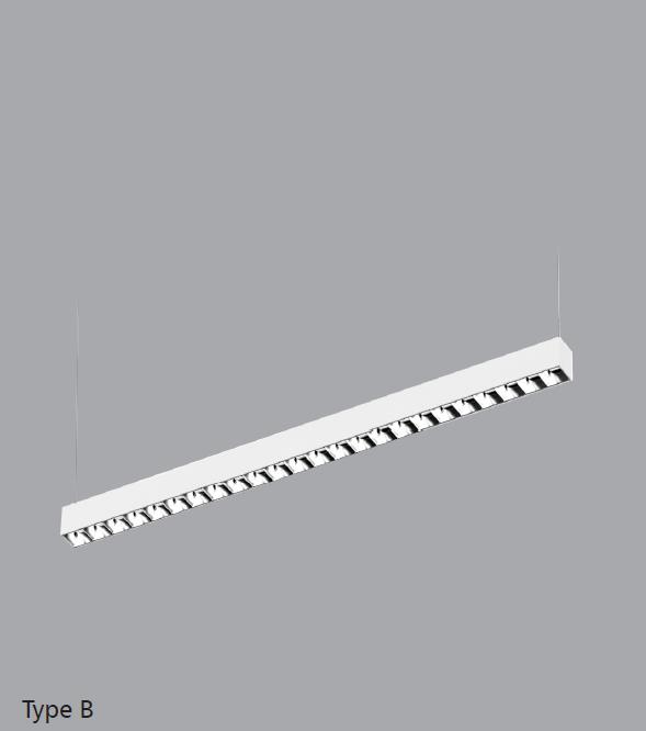 relfector batten light with anti glare design UGR19