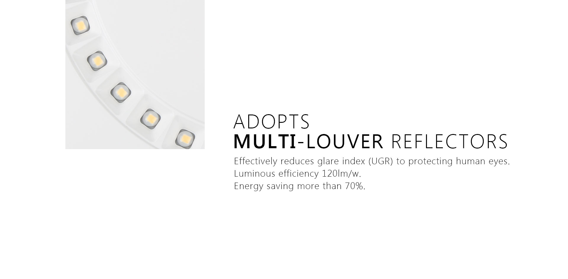 LED Ceiling Light With Multilouver Reflectors_02