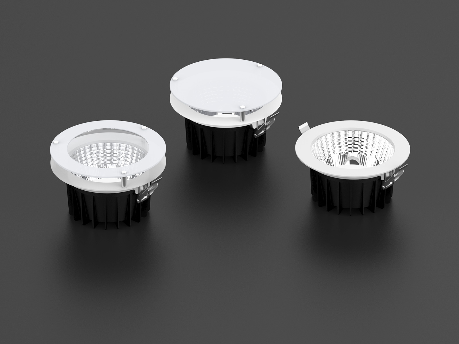 DL178 black fire rated led downlights