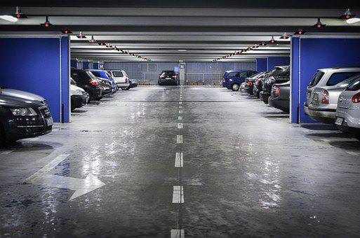 lamp in the underground parking