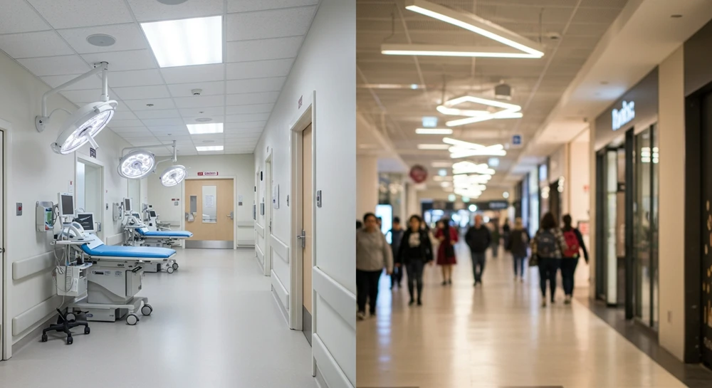 Healthcare Lighting VS.  General Lighting