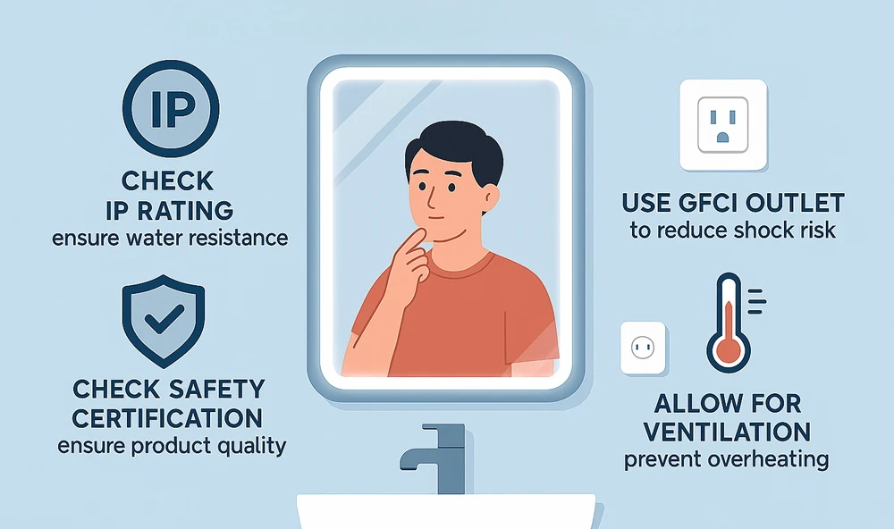 Safety Tips for Using LED Mirrors in Wet Areas