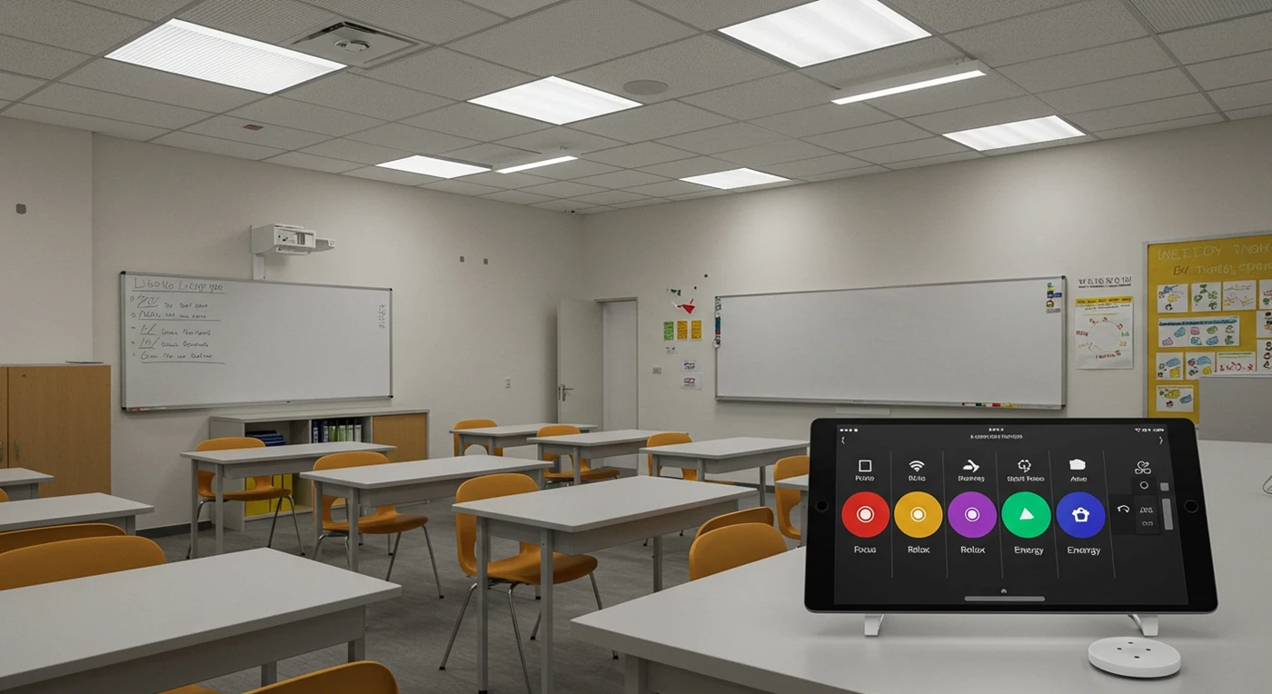 Smart Sensing and Dimming of Classroom Lighting