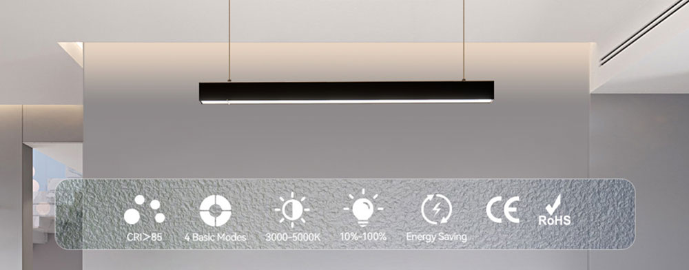 suspending linear light