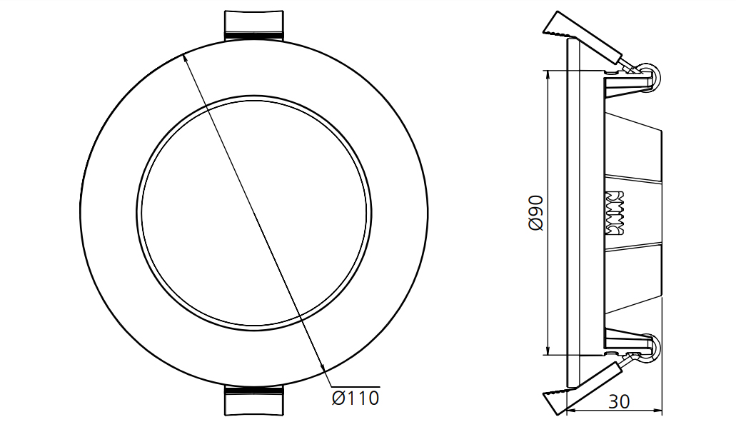 3 inch 7W low profile recessed lighting