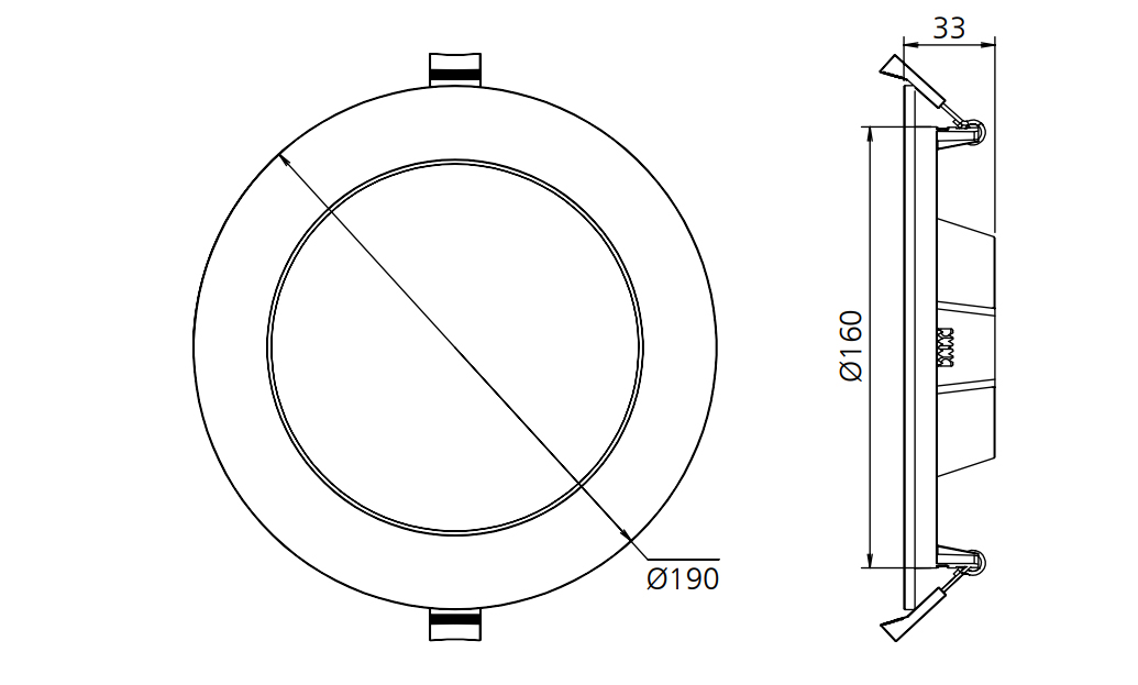 6 inch 16W low profile recessed lighting