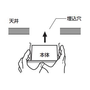 ダウンライトのを取り付ける穴径