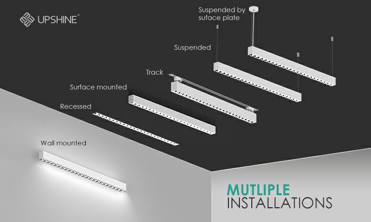 UGR19 high lumen quite suit office lighting