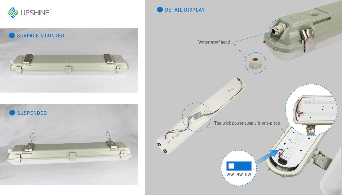 ip65 tri proof led light fixture