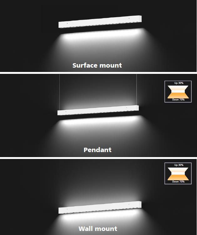 multiple installation for ceiling linear tube light