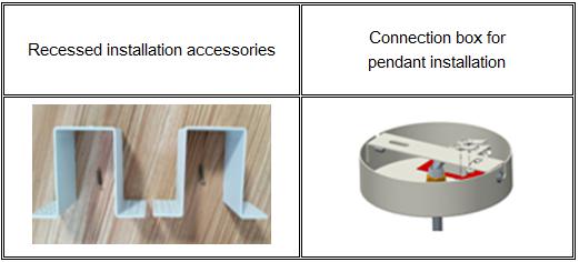 recessed installation accessories