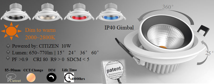 warm dim led downlights