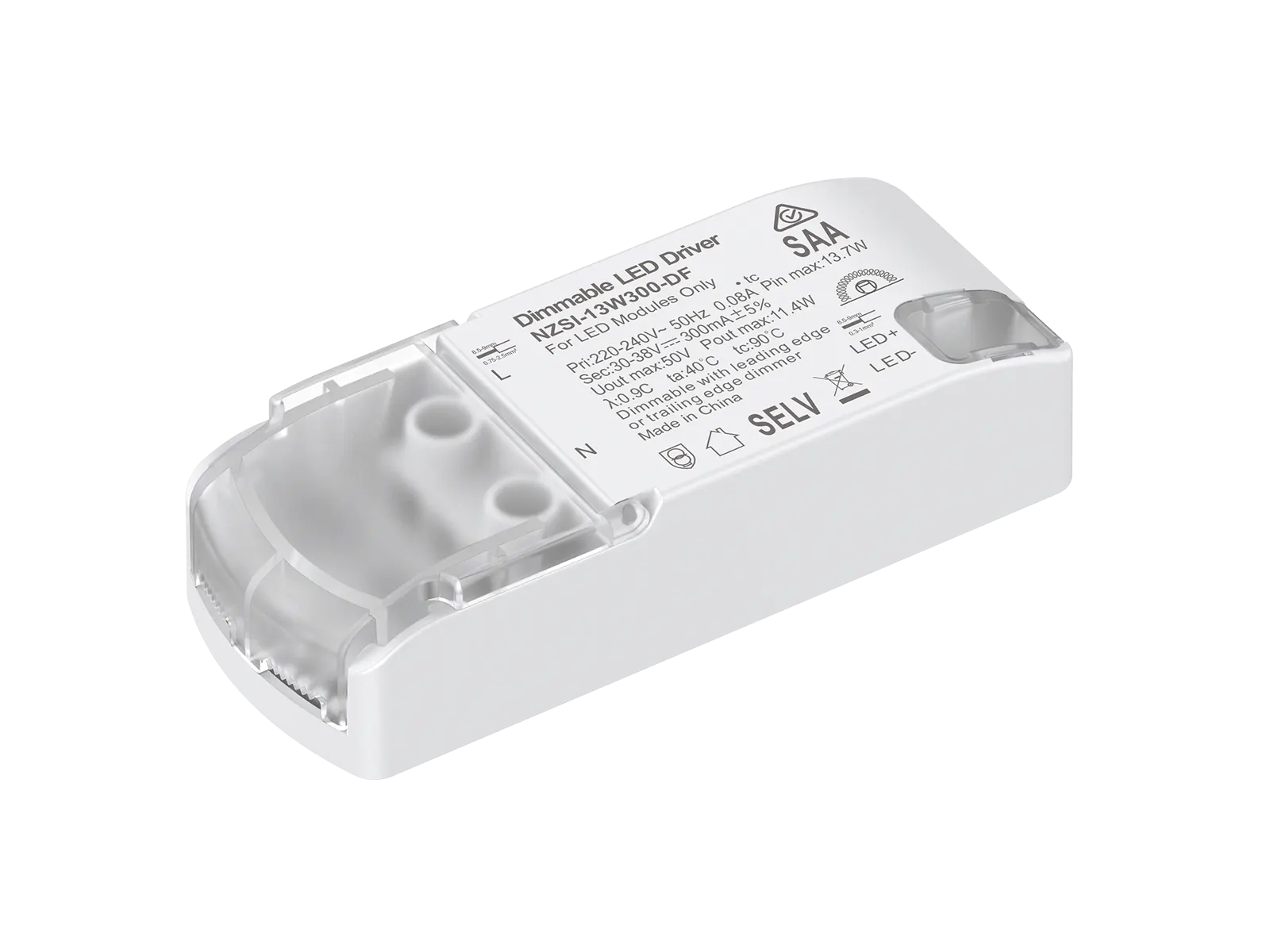 NZSI-XXWYYY-DXF Flicker-Free Triac Dimming LED Driver