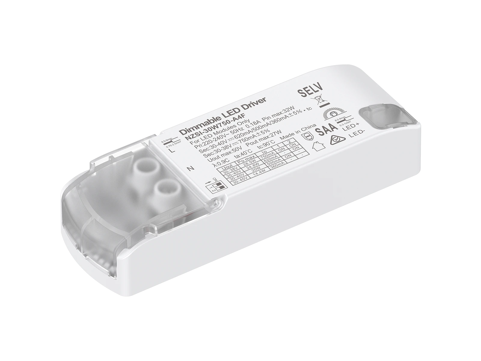 NZSI-XXWYYY-A4F Flicker-Free LED Driver
