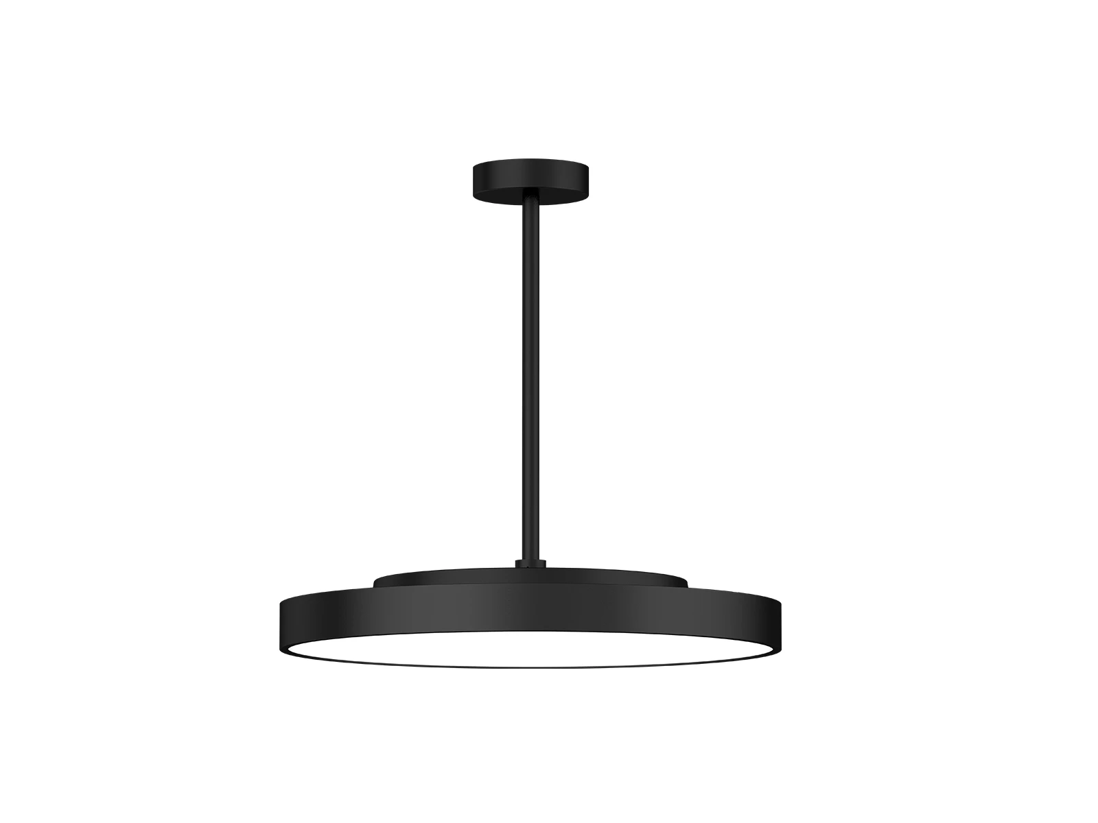 AL99C UGR LED Ceiling Light Straight Pole Suspension Installation