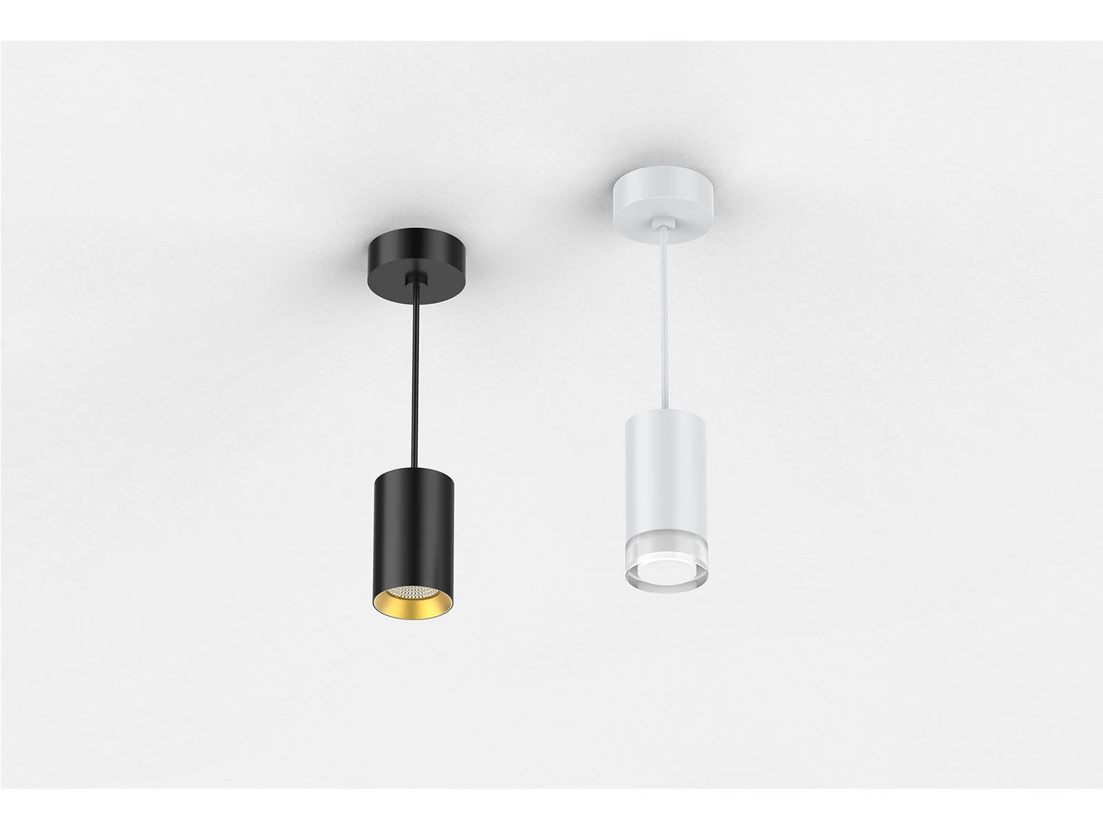 PD02C LED Pendant Light Black and White