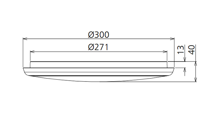 Dimmable ceiling light Dimensions Diagram