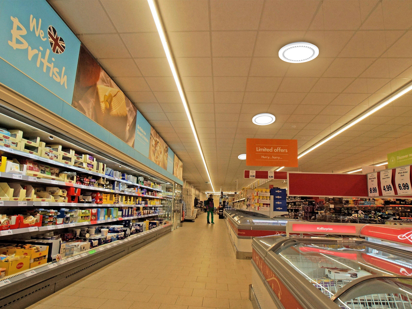 supermarket led ceiling fixture