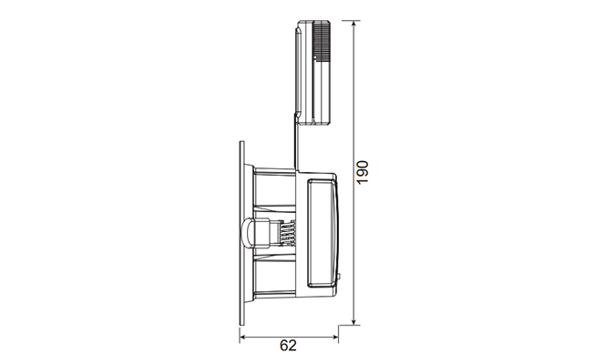 Dimensions 95mm cut out