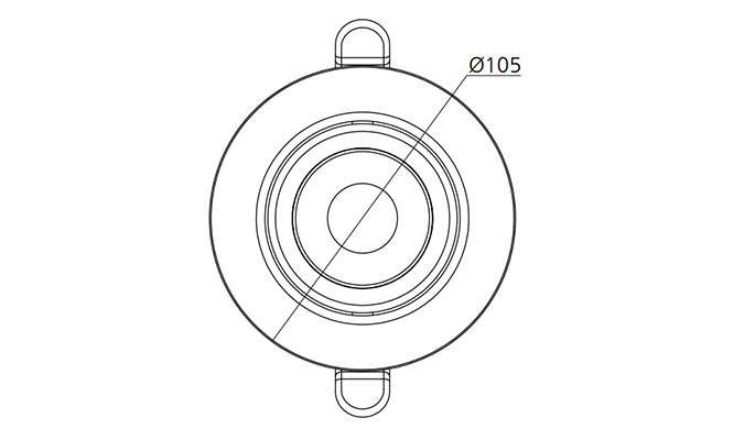 10w Down light 90mm cut out sizes