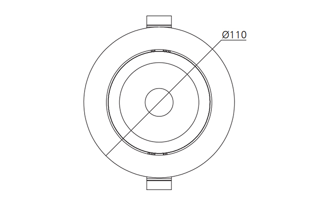 95mm cutout Dimensions Diagram