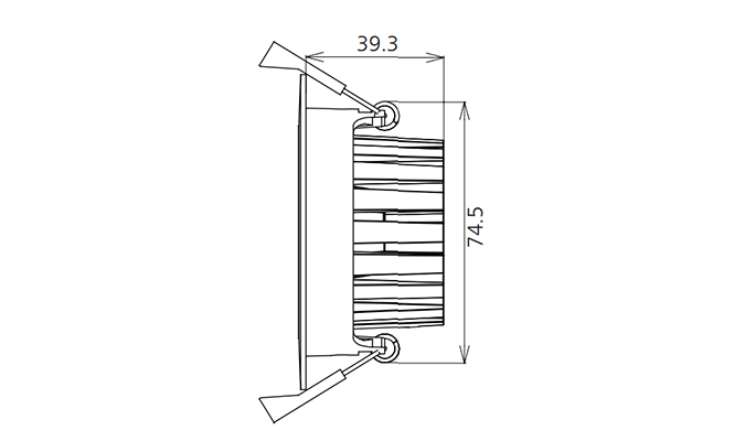 10w Down light 80mm cut out sizes