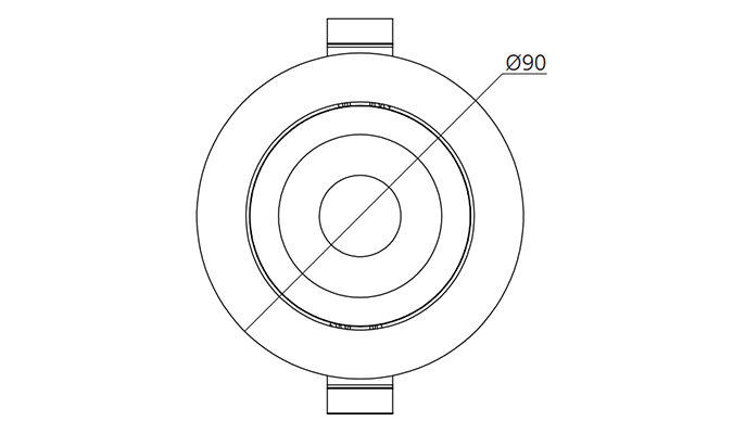 led downlight with 80mm cut out