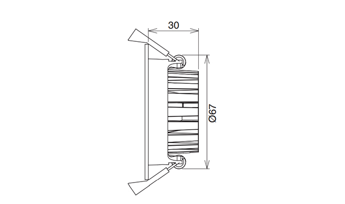 Product 72mm cutout Dimensions