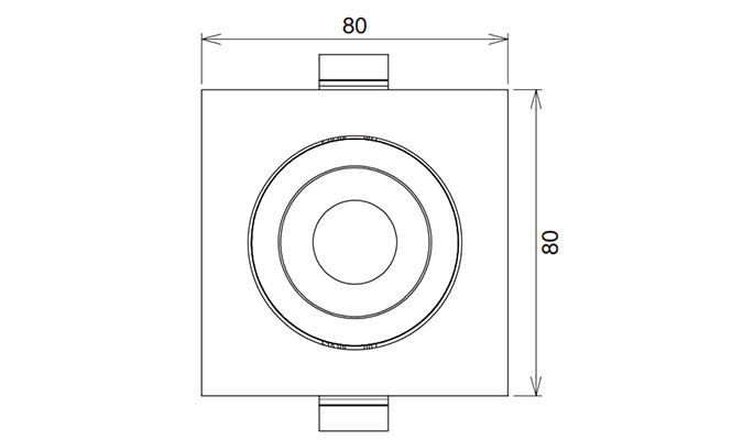 Dimensions 68mm cut out