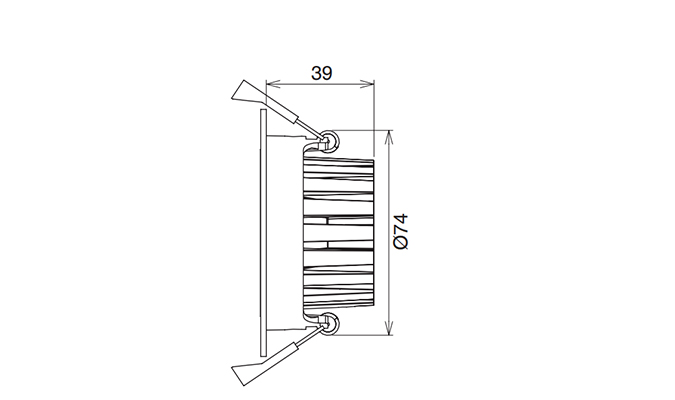 sizes of 80mm recessed downlight