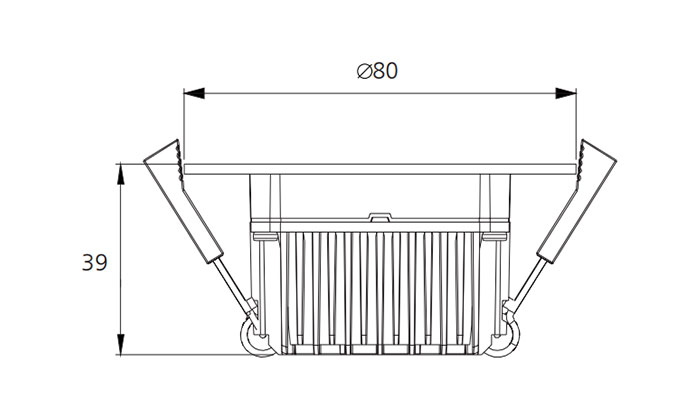 70mm led downlight