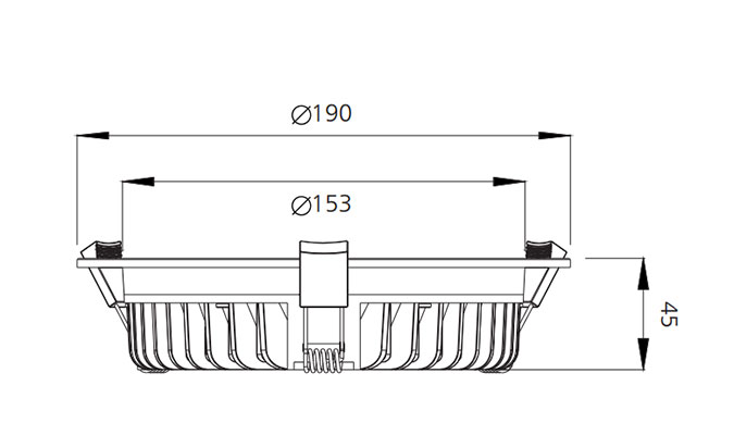 6 inch led downlight Dimensions