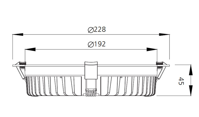 8 inch 18 recessed downlight sizes chart