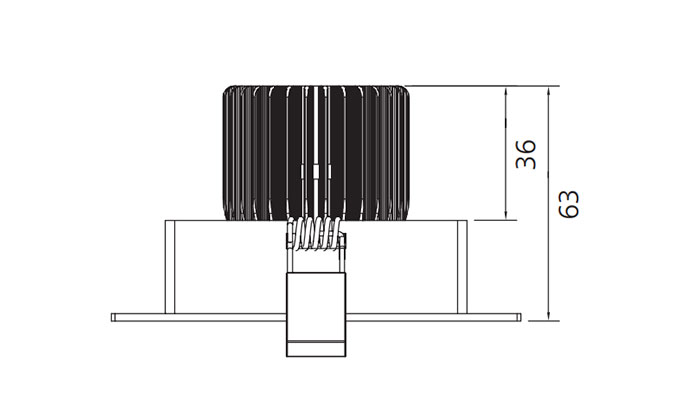 Adjustable recessed downlight sizes chart