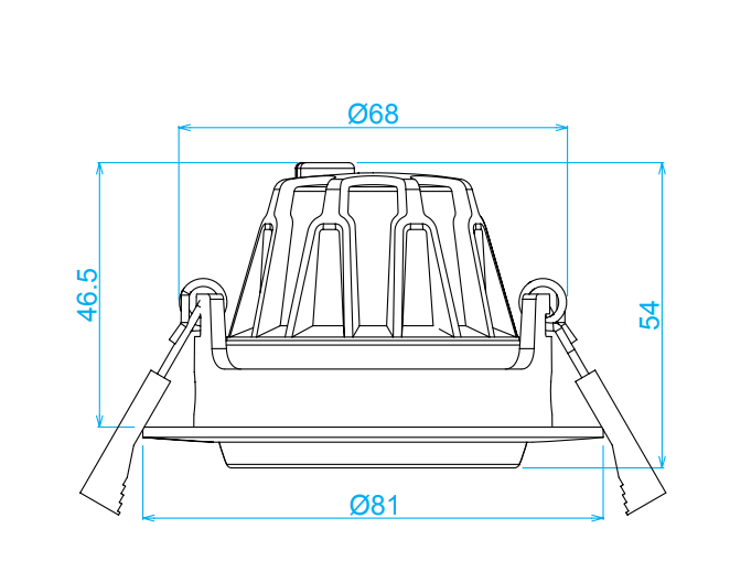 70mm cutout Mini downlight