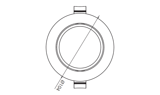 Commercial Downlight Dimensions 90mm