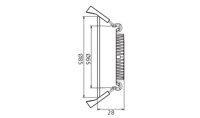 7w led downlight sizes