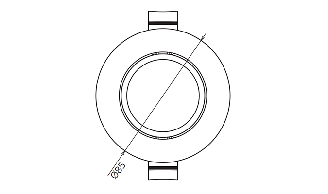 Commercial Downlight Dimensions 68mm