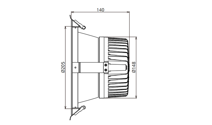 LED reflector Downlight 220mm