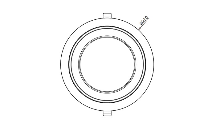 low glare led downlight sizes