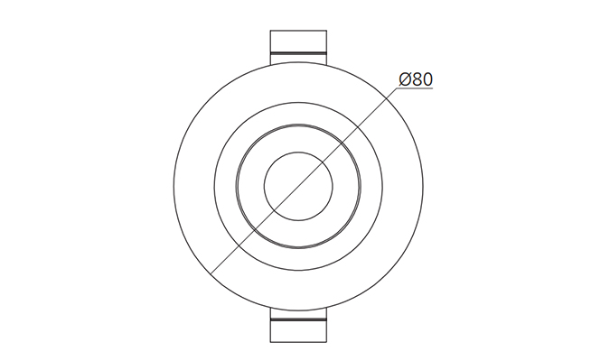 sizes of 2.5 inch 8w downlight