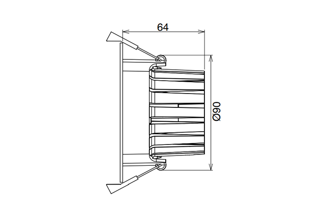 Commercial Downlight 95mm Dimensions