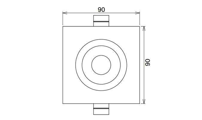 Dimensions 75mm cut out