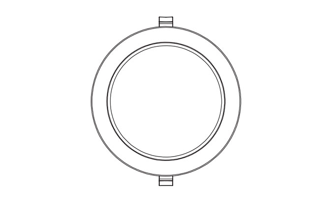 white 6 inch led downlight Dimensions