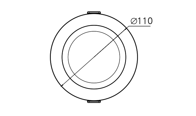 100mm cutout round recessed downlights