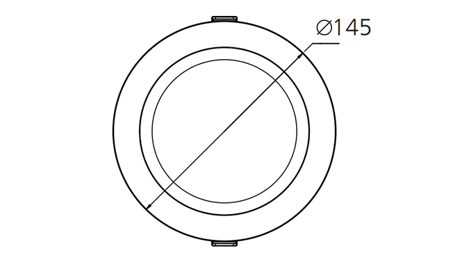 130mm led downlight Dimensions